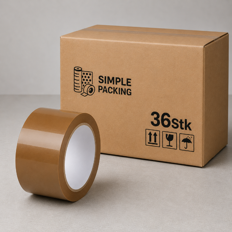 36Stk Braunes Klebeband 48 mm x 66m