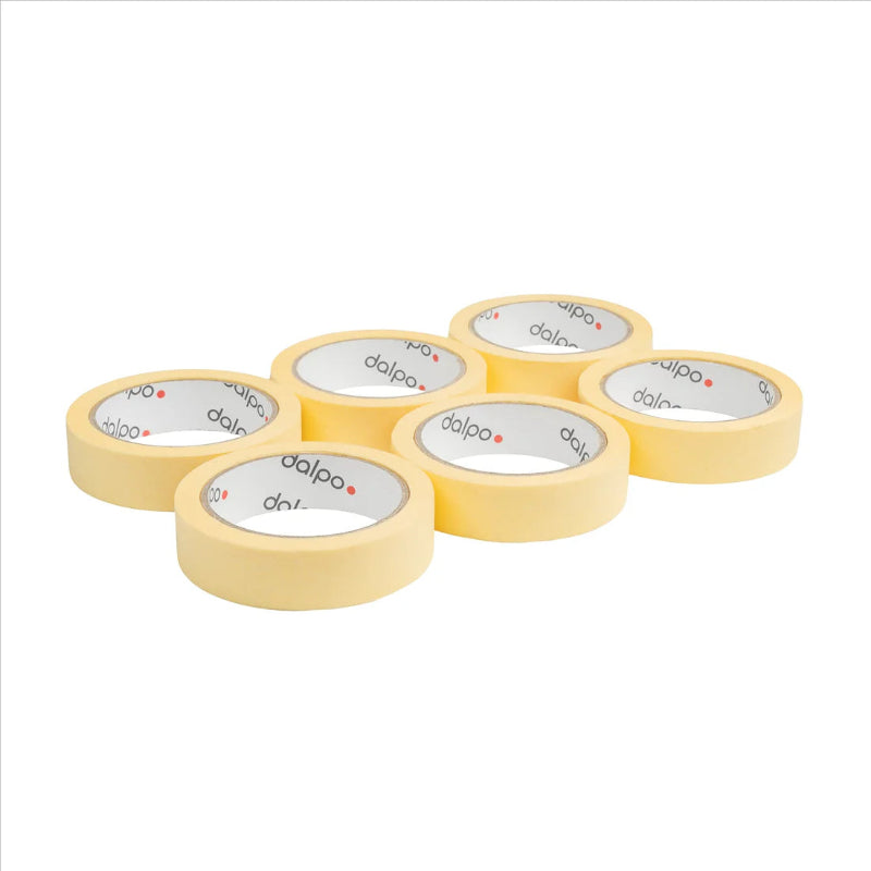 Gelbes Malerband 25 mm x 50 m mit 3-Zoll-Kern aus Papier für sauberes Abkleben und präzise Farbkanten