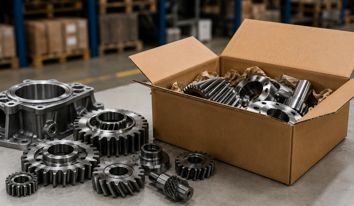 2-wellige Kartonagen für Maschinenbau und Ersatzteile