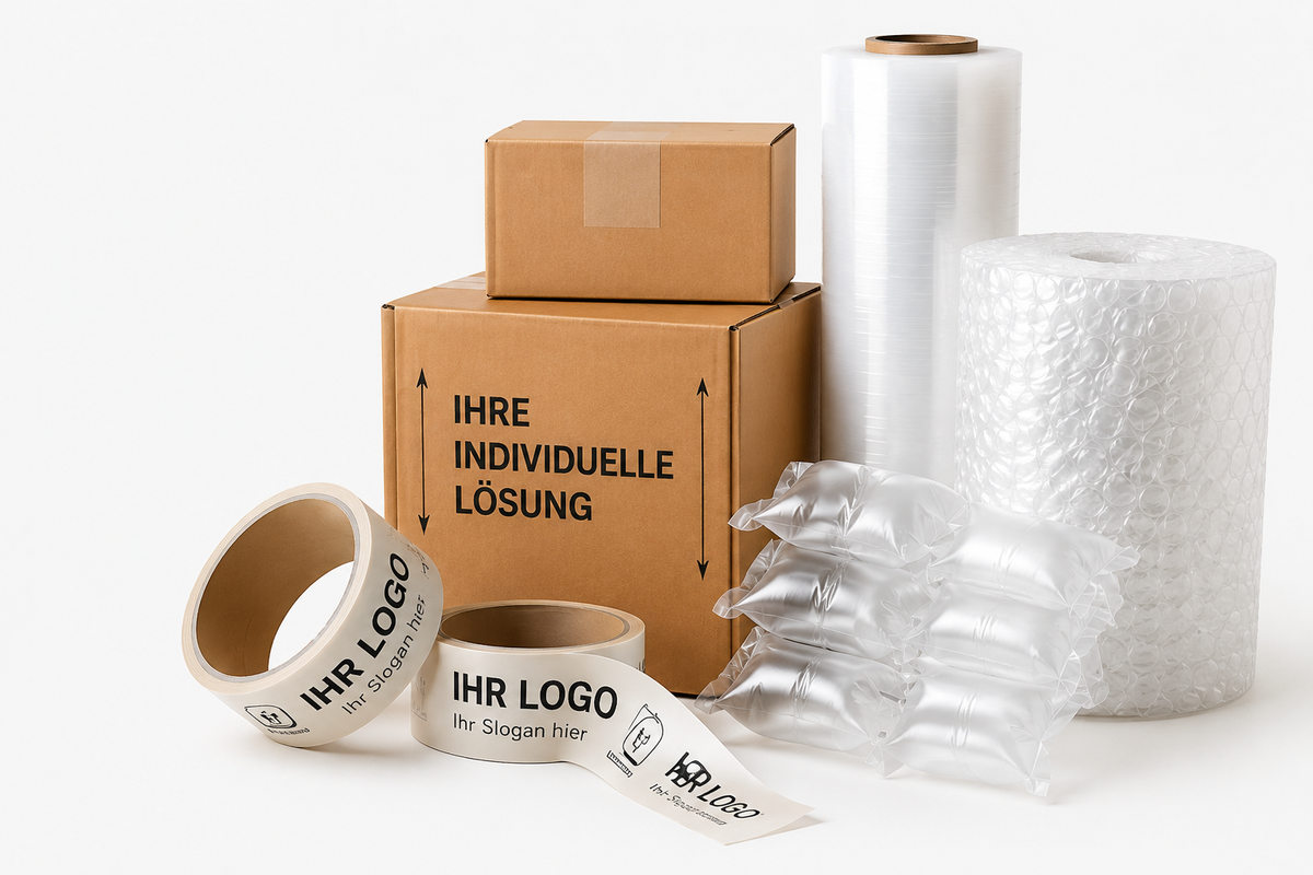 Individuelle Verpackungslösungen mit Kartons, Klebebändern, Stretchfolie und Luftpolsterfolie