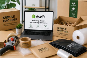 Verpackungsmaterial für Shopify Shops