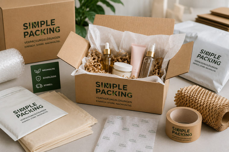 Verpackungsmaterial für Kosmetikversand bei Simple Packing