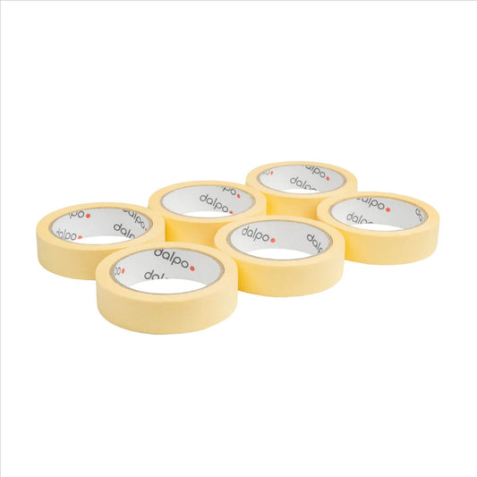 Gelbes Malerband 25 mm x 50 m mit 3-Zoll-Kern aus Papier für sauberes Abkleben und präzise Farbkanten