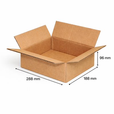 Faltkarton 288 x 188 x 96mm, zwei-wellig